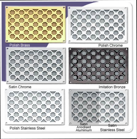 Vent - Circular Ventilator Pattern Satin Stainless Steel 152mm x 76mm