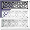 Vent - Diamond Pattern Satin Anodised Aluminium 305mm x 75mm