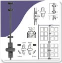 Black Antique Espagnolette Bolt