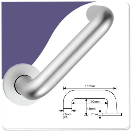 Aluminium Safety Lever On Rose 22mm